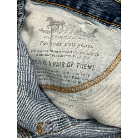 Levis Mens 505 Classic Stone Wash Jeans 34x30 - Picture 8 of 11